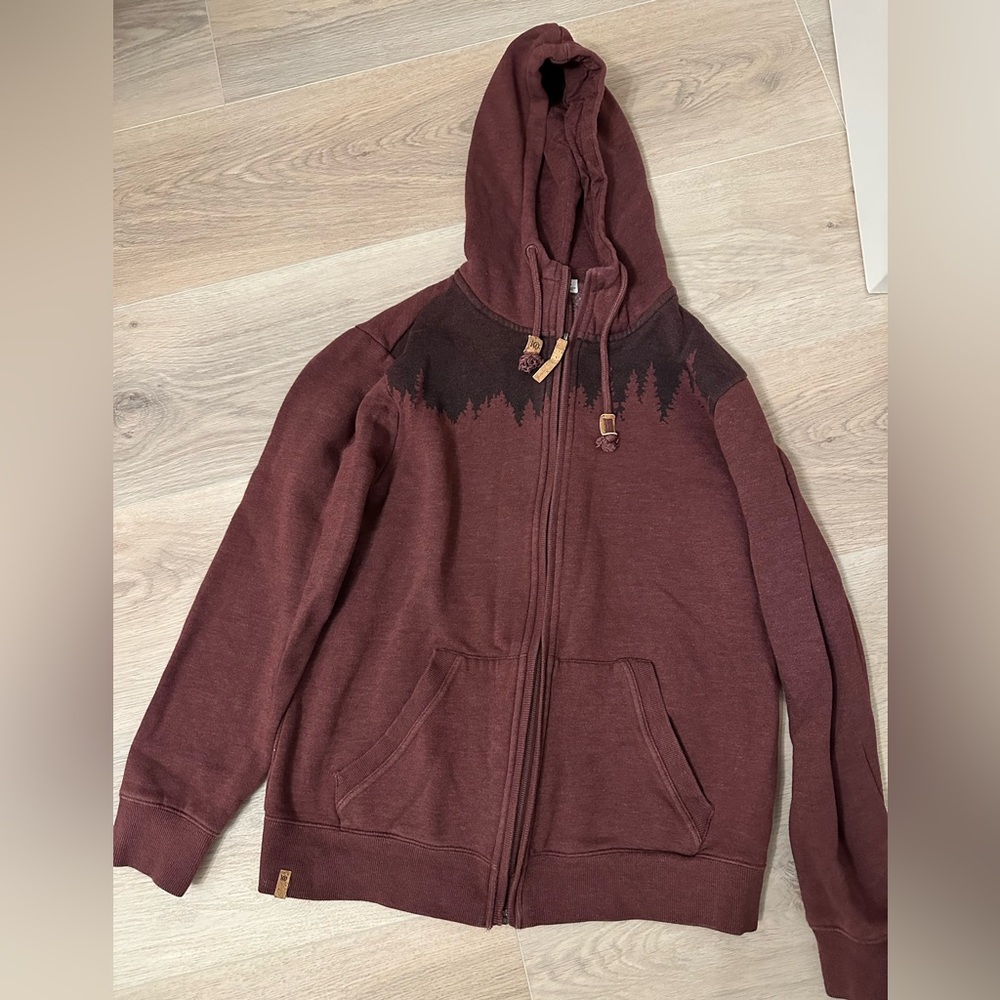 Men's Burgundy tentree Zip-Up Sweater